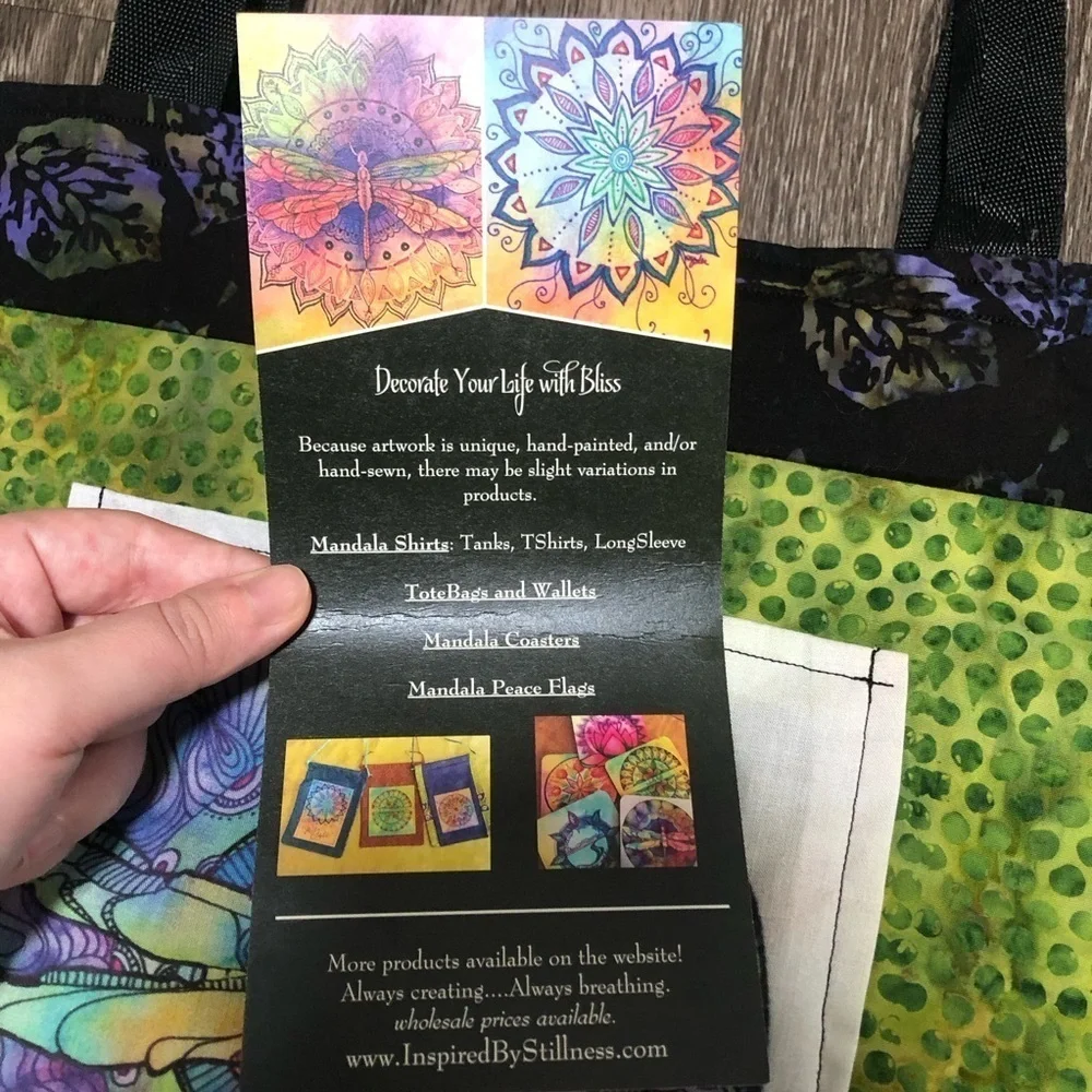 Art Inspired by Stillness Dragonfly Tote Bag & Journal Set -Hand Painted Mandala